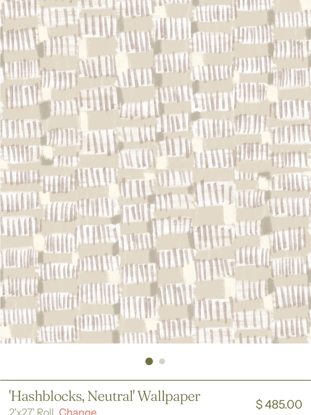 Hashblocks Neutral Pattern Wallpaper - Beige
